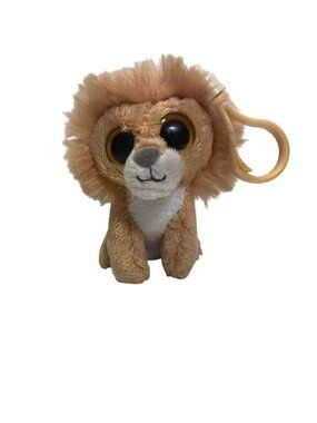 Ty Beanie Boos King The Lion Key Clip Plush Keychain Bag Charm 3 in